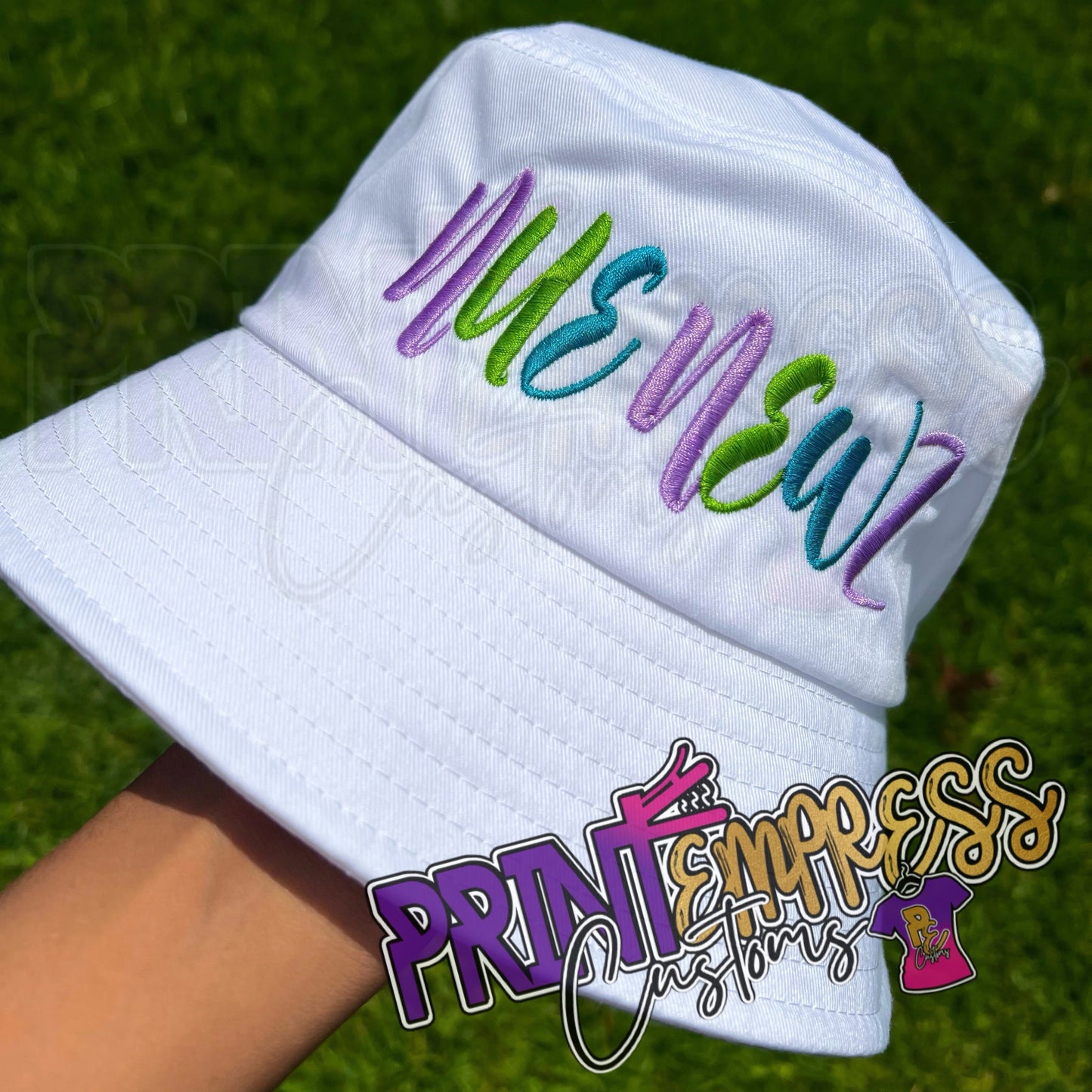 Embroidered Nue Newz Bucket Hat