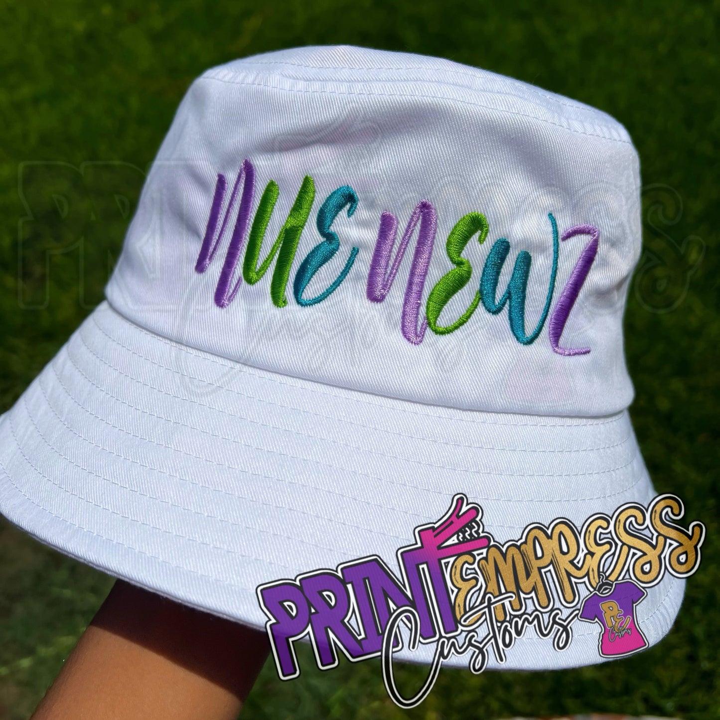 Embroidered Nue Newz Bucket Hat